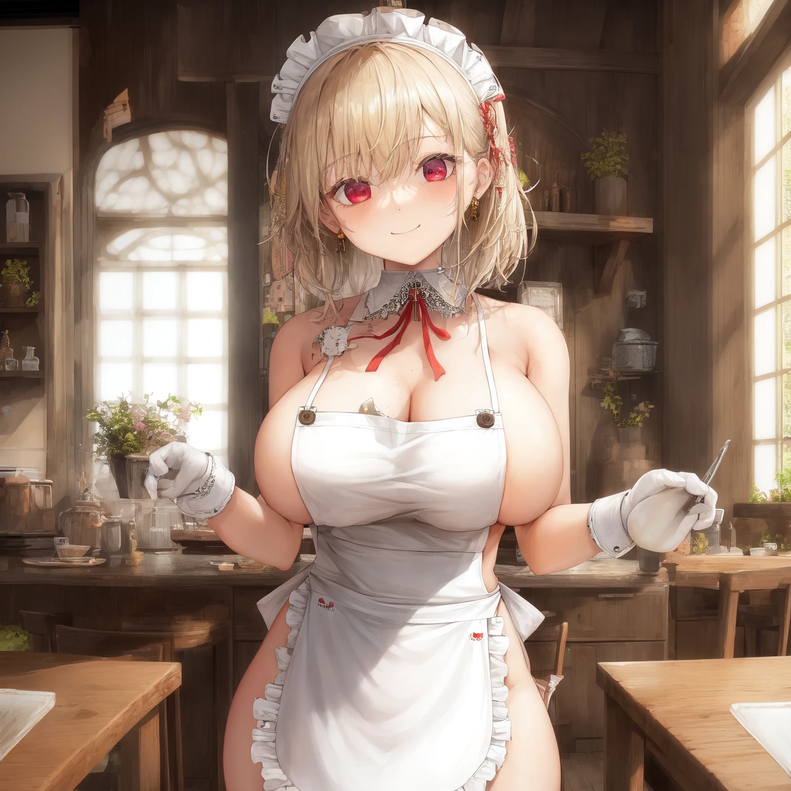 [Holara] 横乳 裸エプロン 屋内 傑作 [イラスト・二次元]