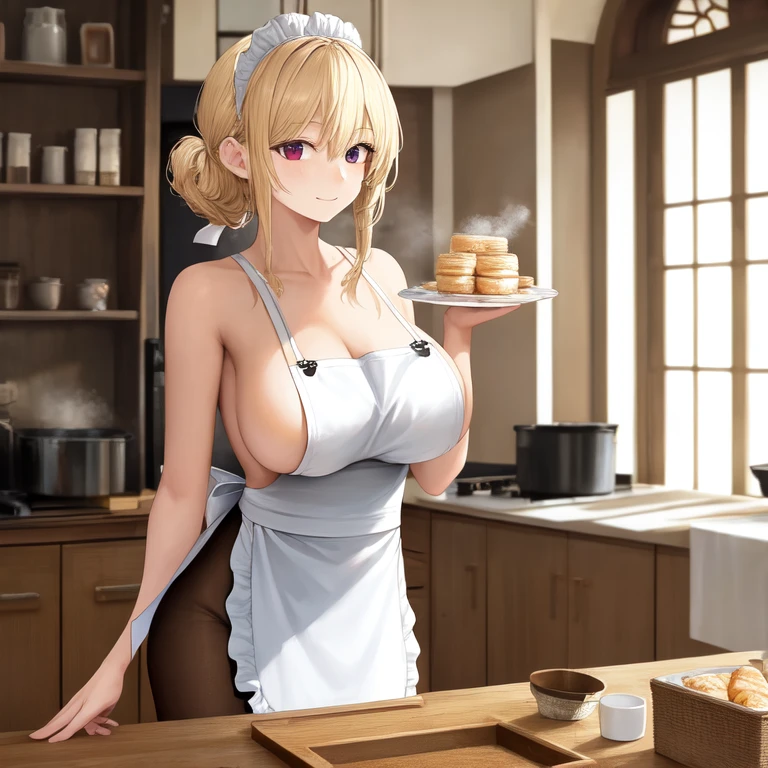 [Holara] 横乳 裸エプロン 屋内 ウェーブヘア 傑作 [イラスト・二次元]