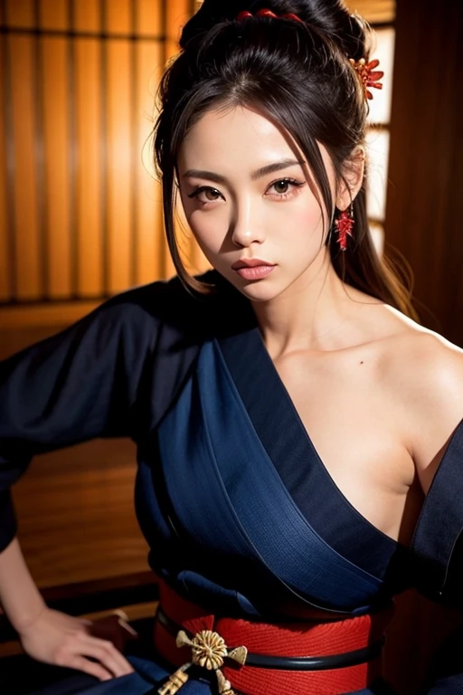 [Stable Diffusion] Samurai Beautiful Face sexy pose [Realistic]