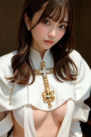 아름다운 여성, 가슴, 고품질, 젖꼭지, R18, 명작, 섹시한 포즈, 성자