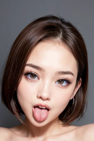 [Stable Diffusion] 이중 혀, 혀 내밀기, 나체상, 귀여운 얼굴, 고품질 [현실적]