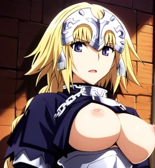 [Stable Diffusion] Fate Jeanne d'Arc, Mouth open, Illustration style, Looking at Viewer, Long hair [Illustration]